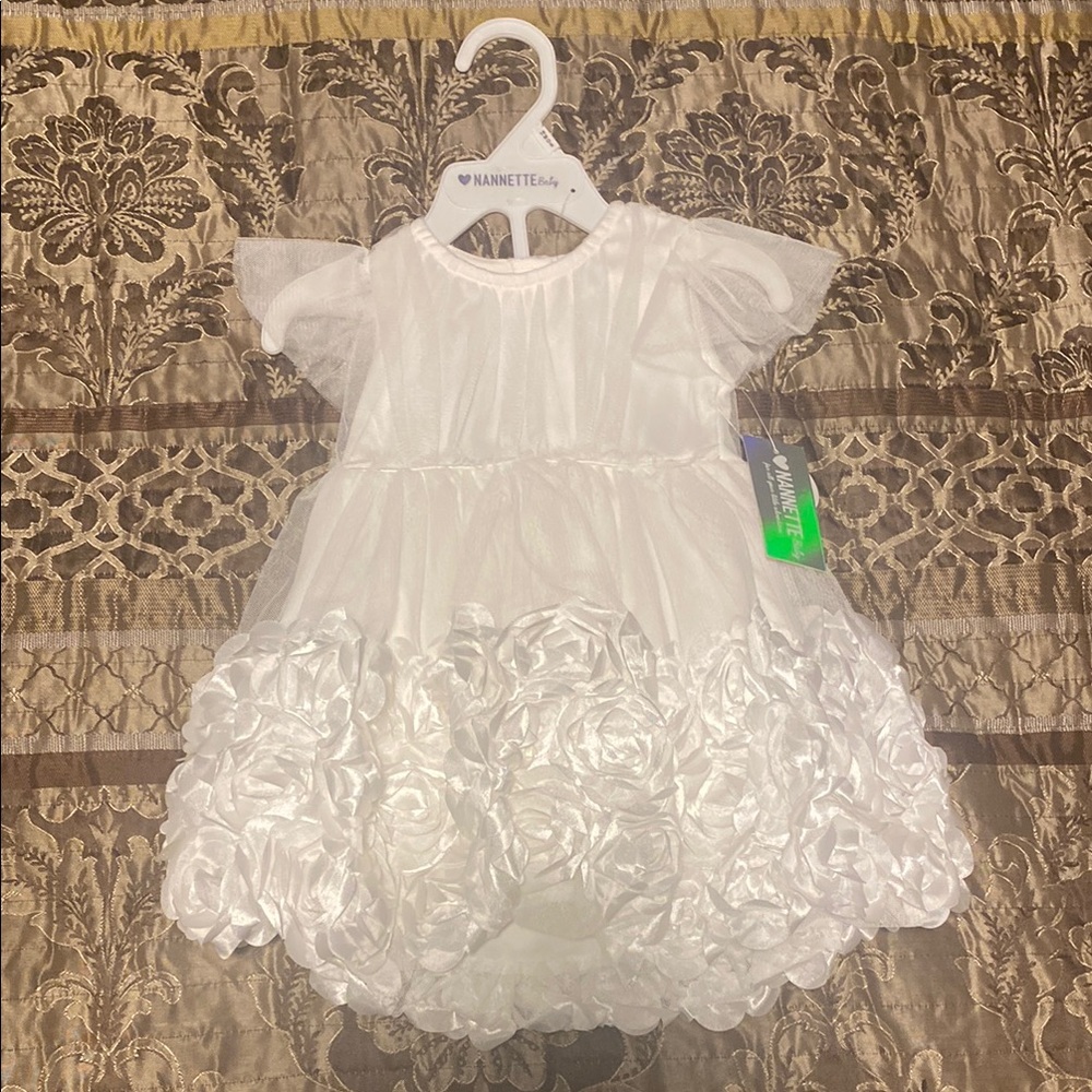White Floral Baby Dress